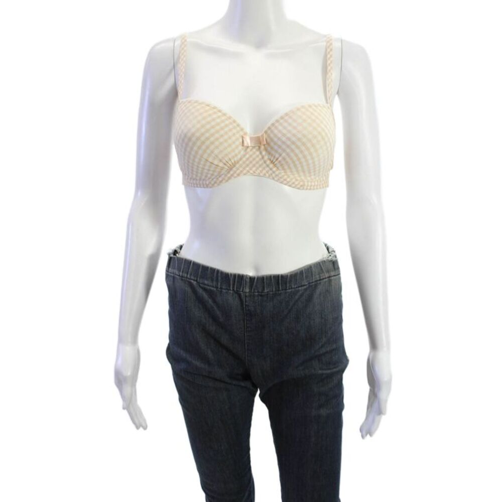 Marie Jo Womens Plaid NWT Bra White Size 30E